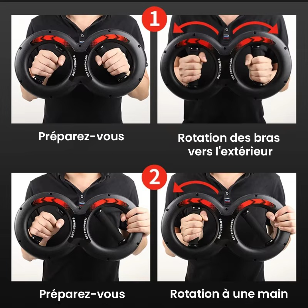 Poigne Power -  Entraîneur multifonction de force pour main et avant-bras